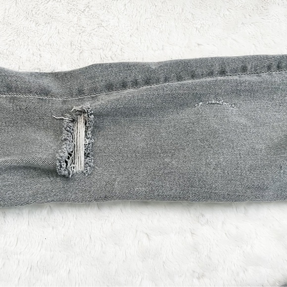 ZARA Gray High Rise Distressed Skinny Ankle Jeans - Picture 4 of 12